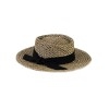 Соломенная шляпа Канотье Рис бант--3