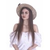 Соломенная шляпа Канотье Рис бант--4