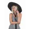 Соломенная шляпа Тотти L с лентами чёрная--2