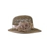 Соломенная шляпка №9 с ажурным плетением по полю и тулии--0