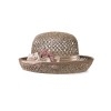 Соломенная шляпка № 12  с ажурным плетением по тулии и полю--2