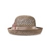 Соломенная шляпка № 12  с ажурным плетением по тулии и полю--3