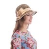 Соломенная шляпка № 19  с ажурным плетением по тулии и полю--9