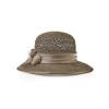 Соломенная шляпка № 2  с ажурным плетением по тулии и полю--0