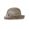 Соломенная шляпка № 20  с ажурным плетением по тулии--9