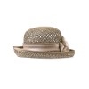 Соломенная шляпка № 22  с ажурным плетением по тулии и полю--2