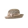 Соломенная шляпка № 22  с ажурным плетением по тулии и полю--4