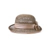 Соломенная шляпка № 25 с ажурным плетением по тулии и полю--4