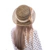 Соломенная шляпка № 26  с ажурным плетением по тулии и полю--6