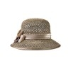 Соломенная шляпка № 26  с ажурным плетением по тулии и полю--1