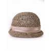 Соломенная шляпка № 320 с ажурным плетением --4