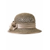 Соломенная шляпка № 39 ажурным плетением по тулии--1