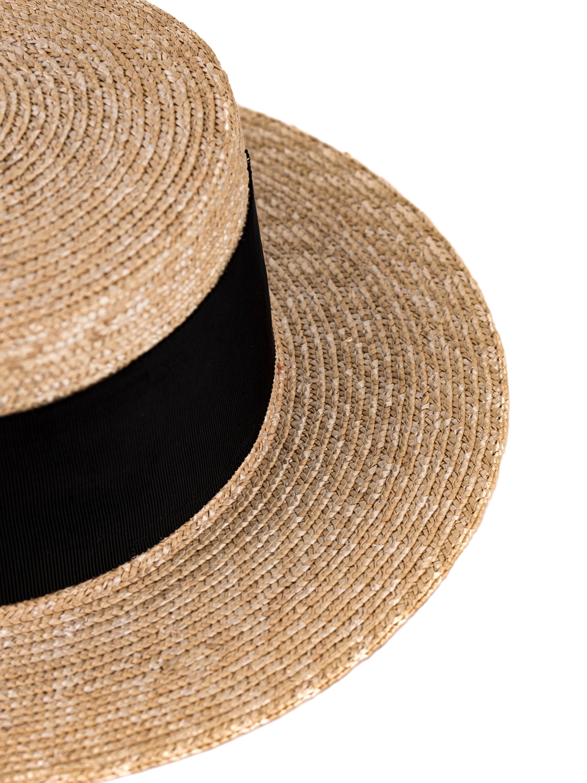 Соломенная шляпа Канотье7 микро черная--3