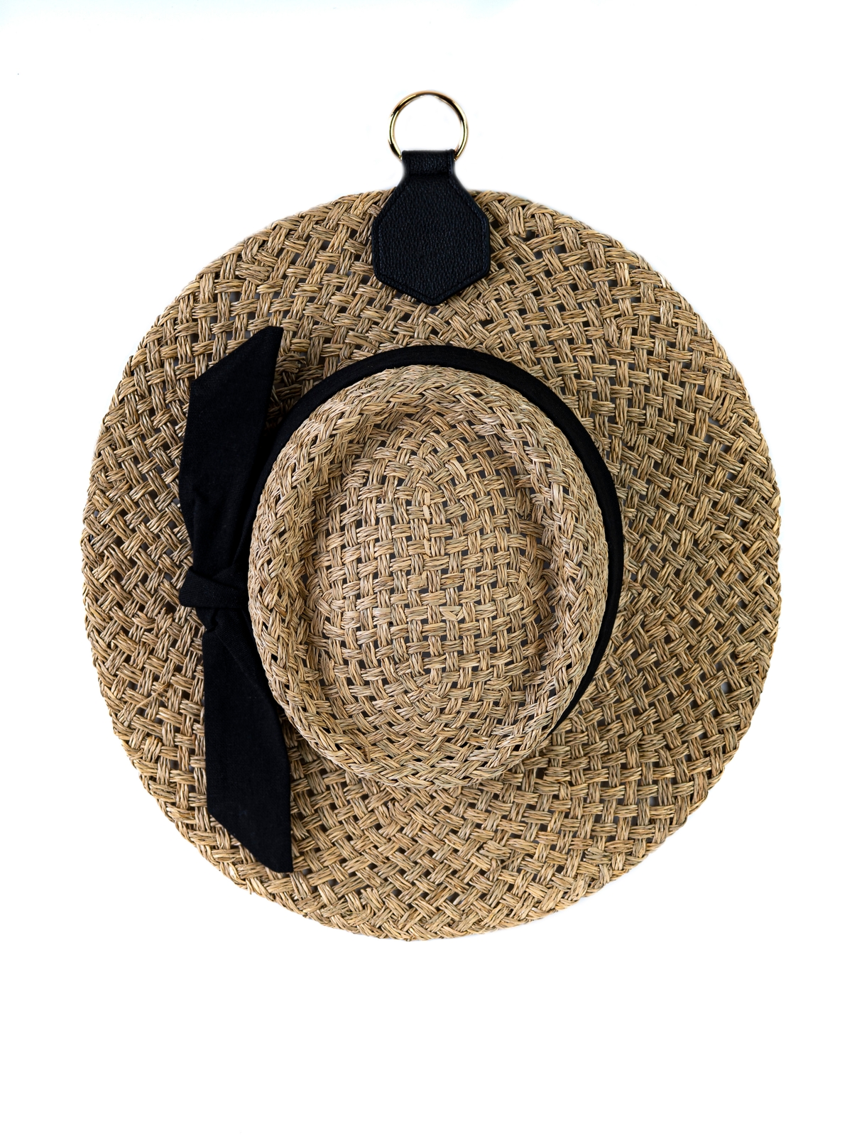 Соломенная шляпа Канотье Рис бант--1