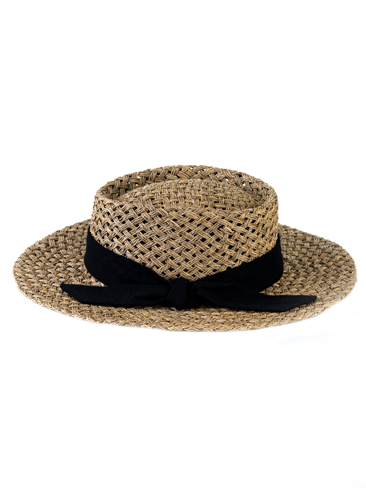 Соломенная шляпа Канотье Рис бант--2