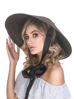 Соломенная шляпа НОН-ЛА чёрная--5