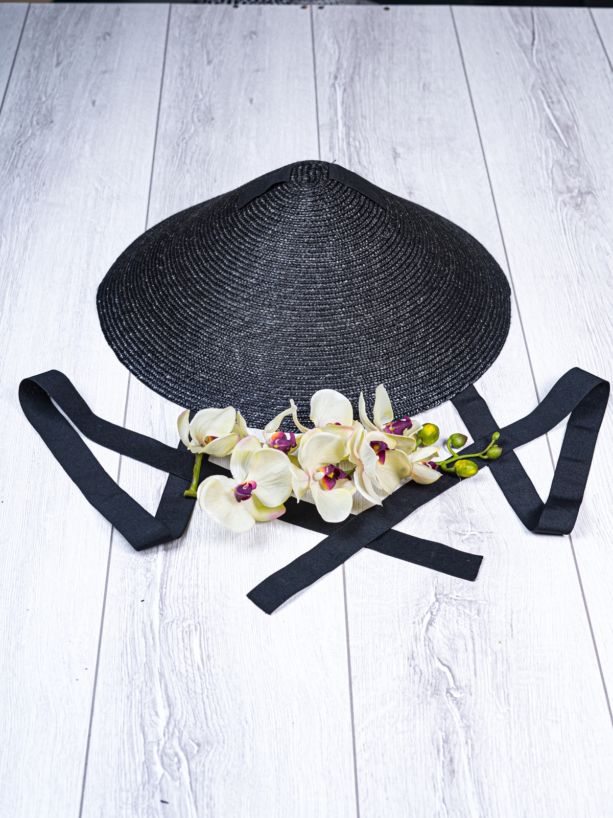 Соломенная шляпа НОН-ЛА чёрная--2