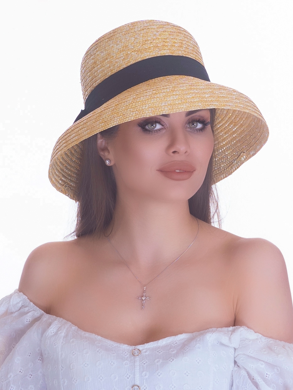 Соломенная шляпа Одри мини--17