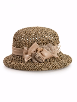 Соломенная шляпка № 321 с ажурным плетением