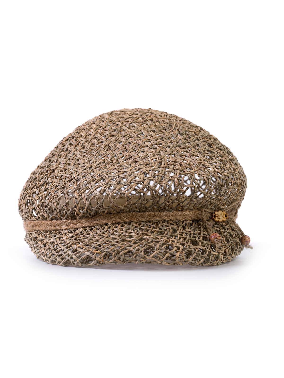 Соломенная  кепка  № 403  с   ажурным плетением