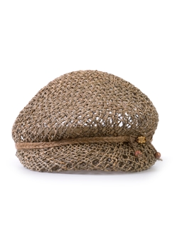 Соломенная  кепка  № 403  с   ажурным плетением