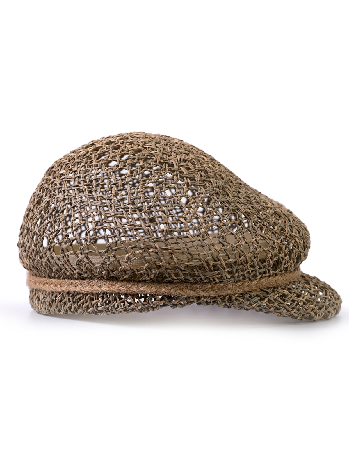 Соломенная  кепка  № 403  с   ажурным плетением--5