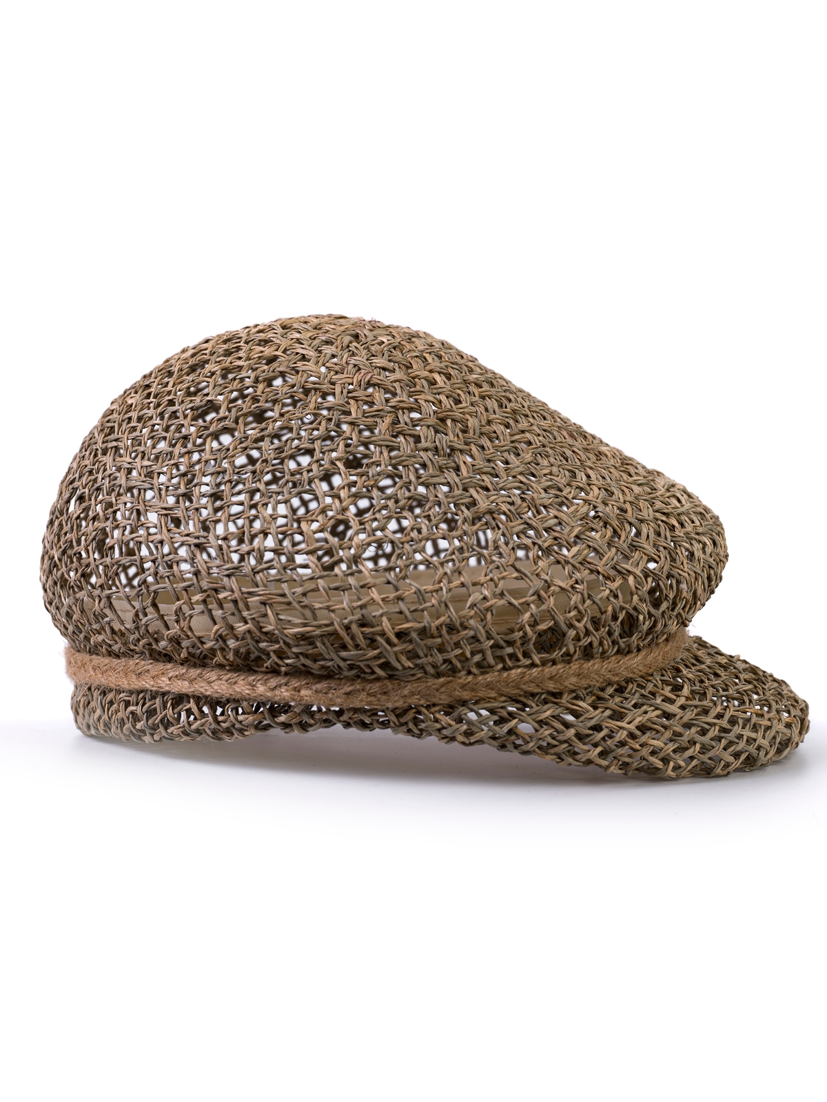 Соломенная  кепка  № 403  с   ажурным плетением--6