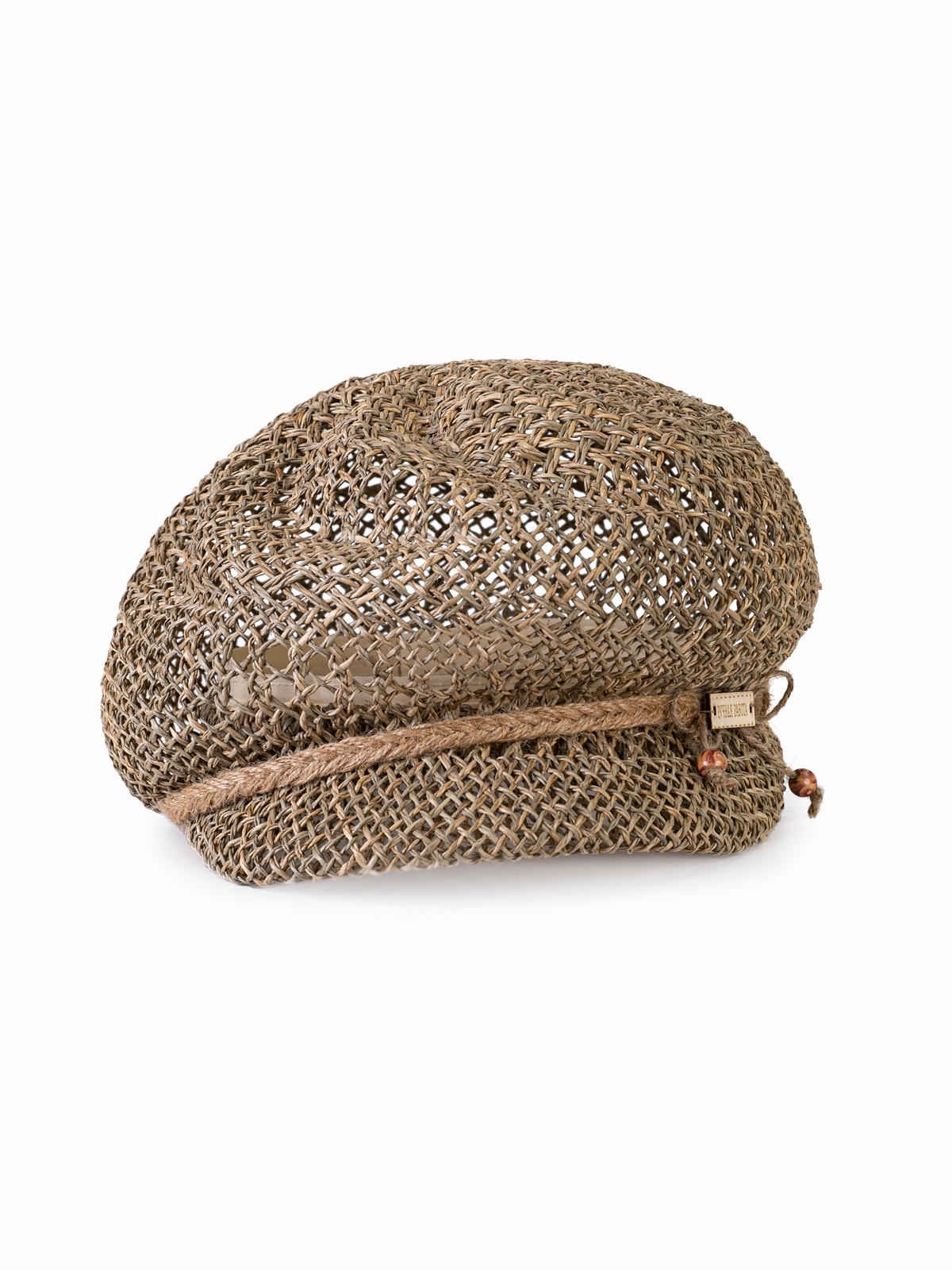 Соломенная кепка   420 с ажурным плетением--3