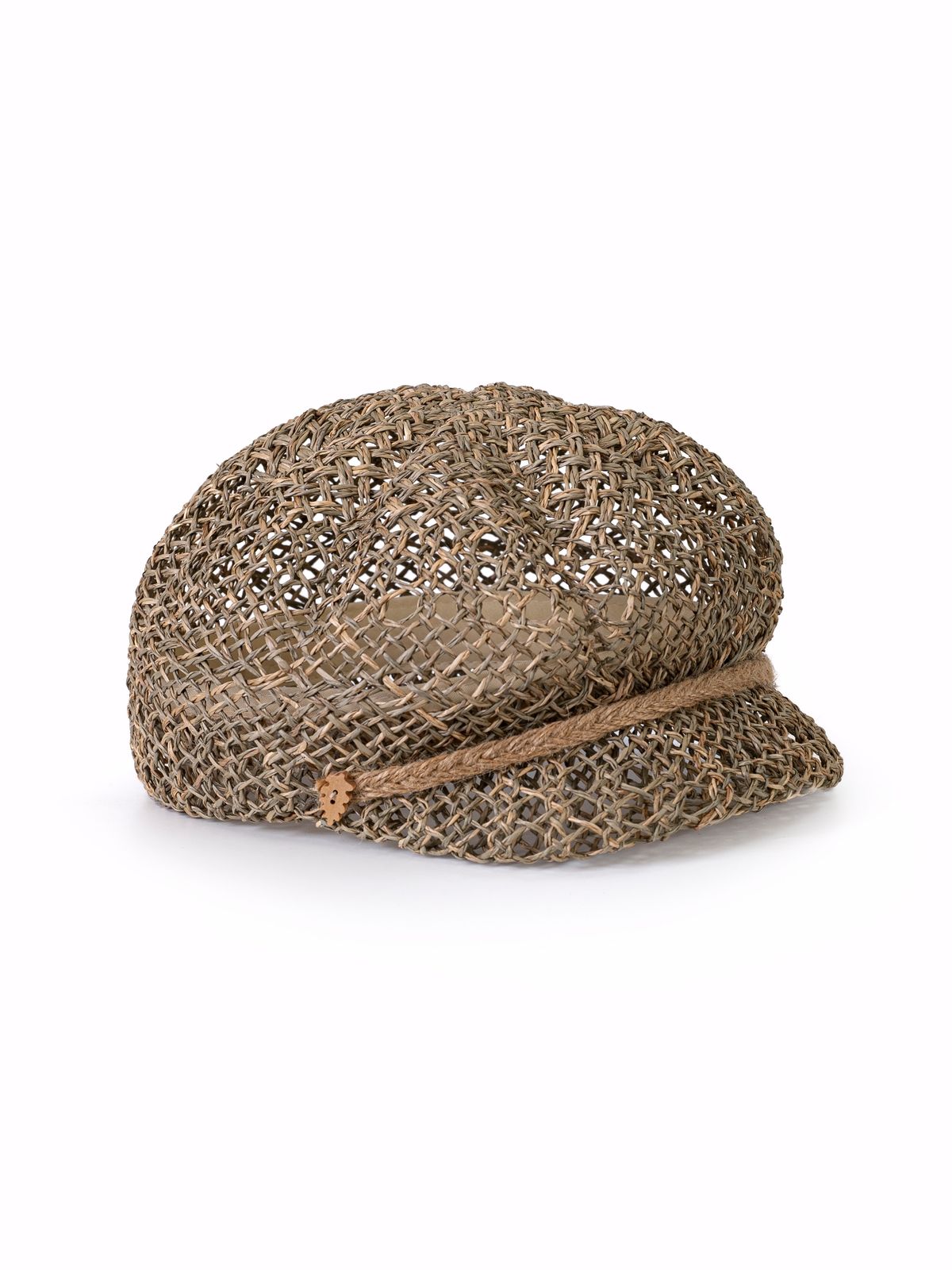 Соломенная кепка 424  с ажурным плетением