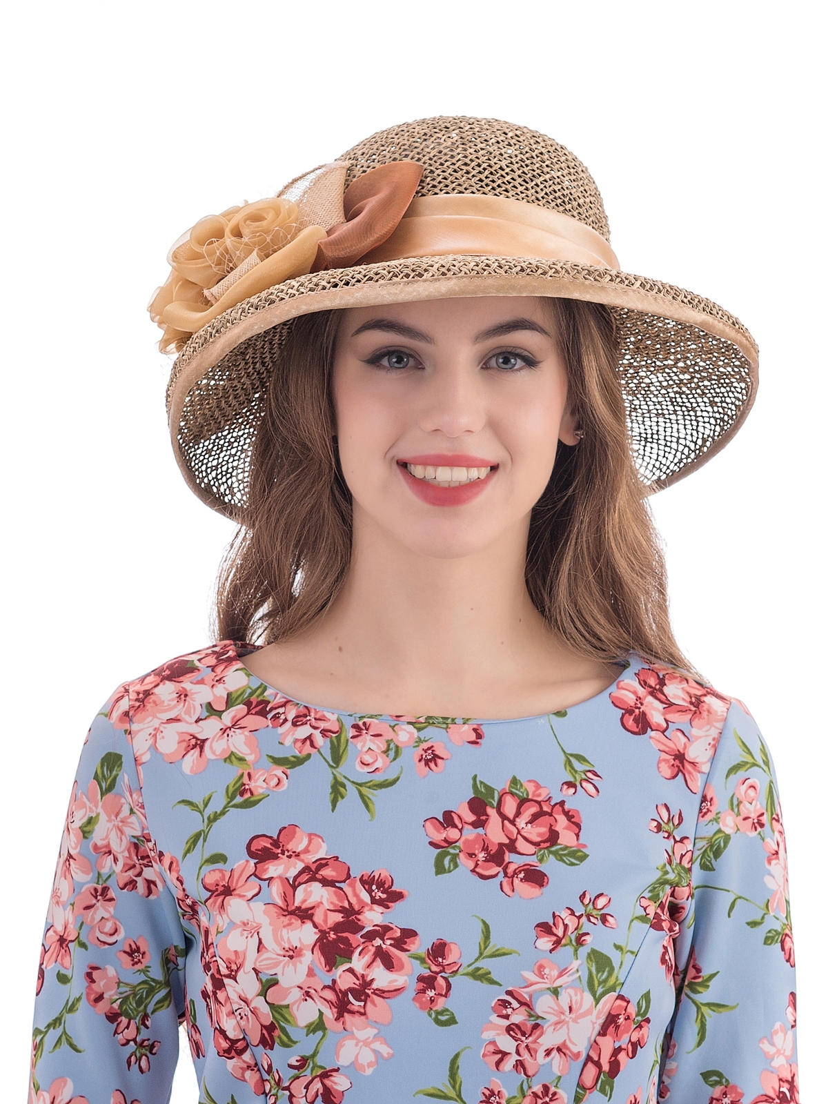 Соломенная шляпка № 48 с плотным плетением--1