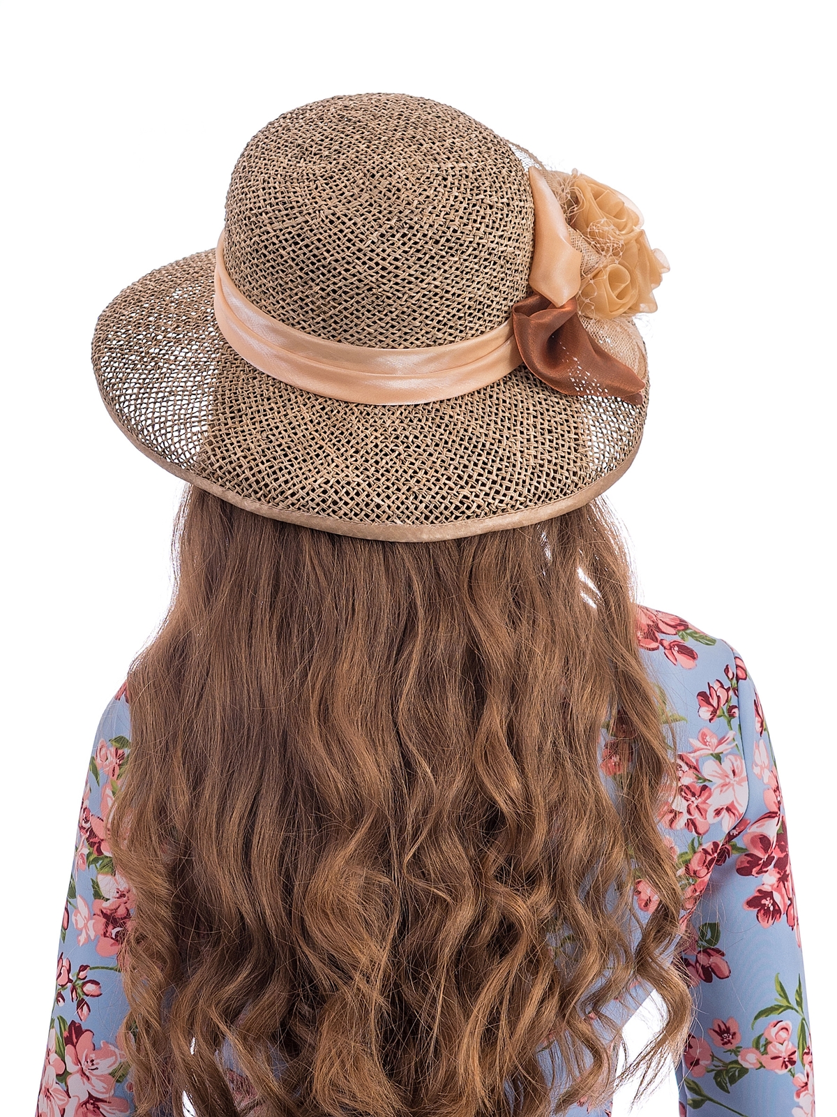 Соломенная шляпка № 48 с плотным плетением--4