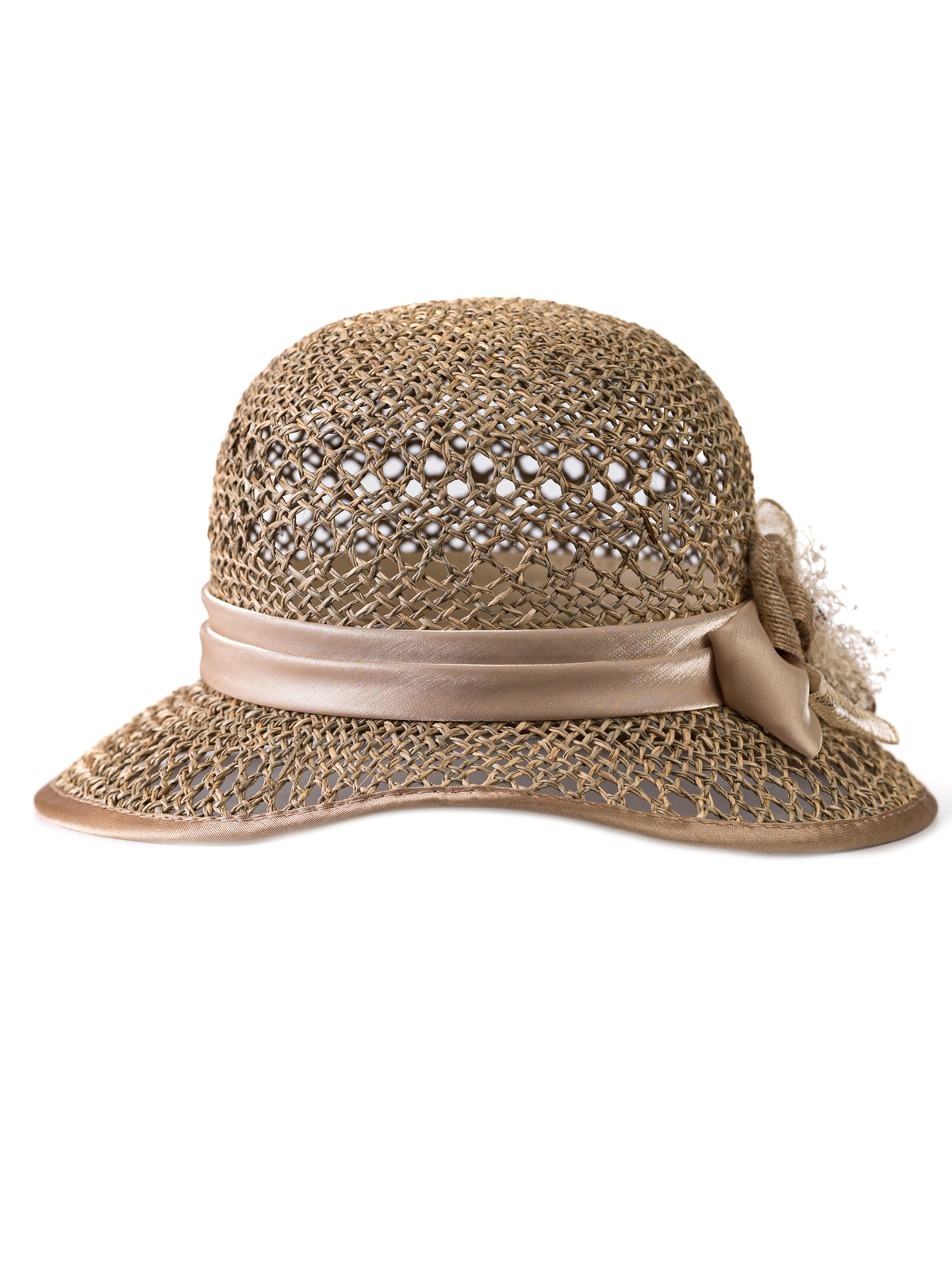 Соломенная шляпка №5 с ажуром по тулии и полю--2