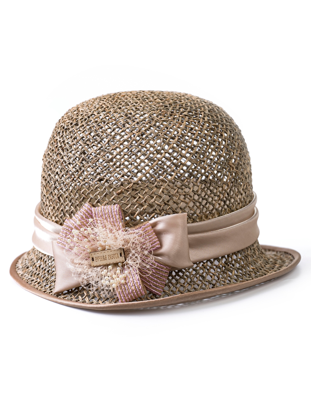 Соломенная шляпка 69  с плотным плетением