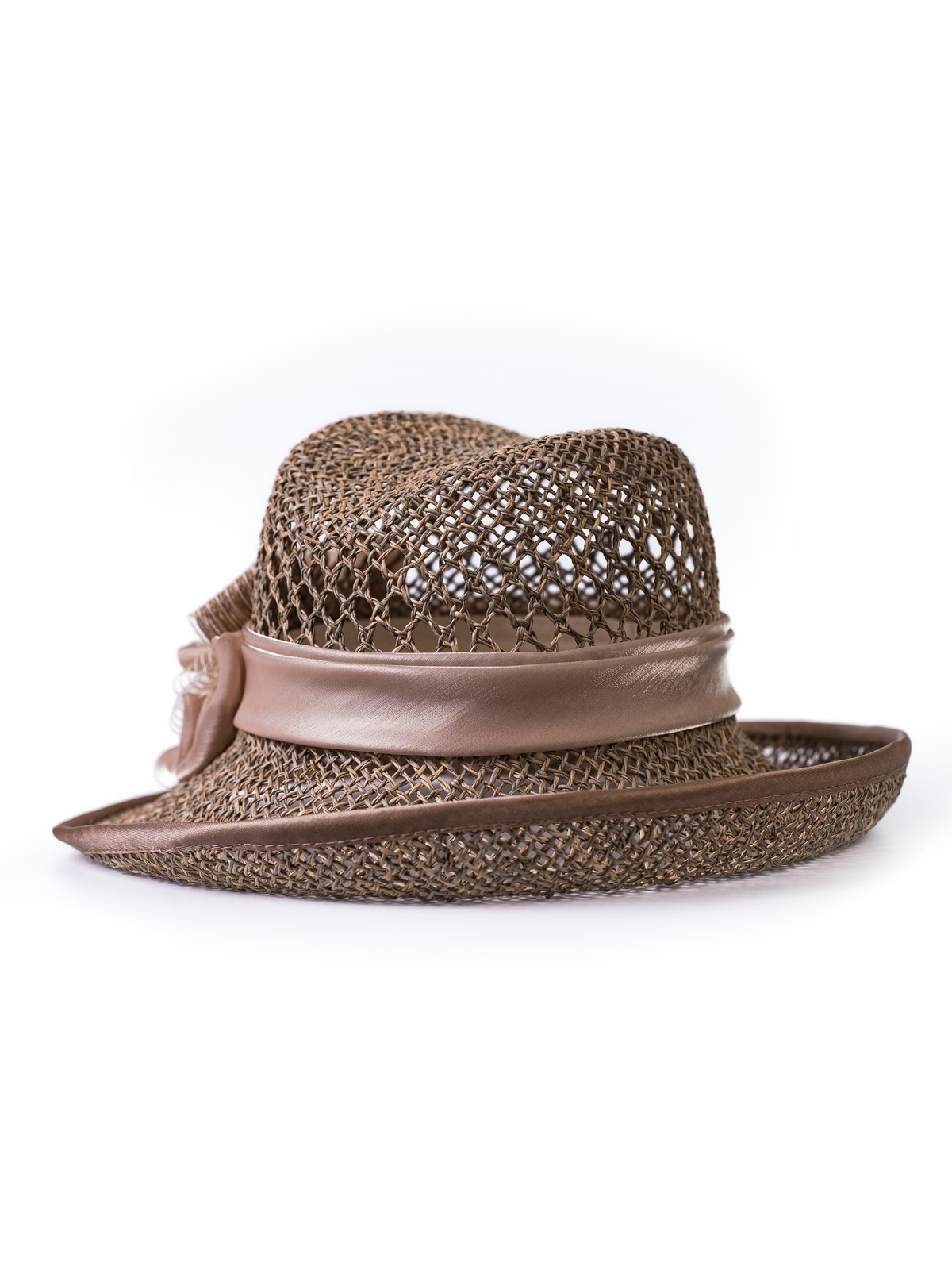 Соломенная шляпка  75 с ажуром по тулии --3