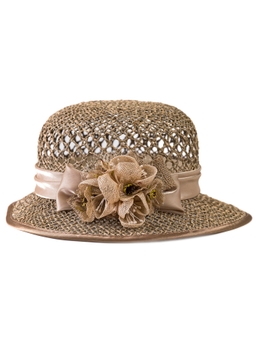 Соломенная шляпка  7 с ажуром по тулии