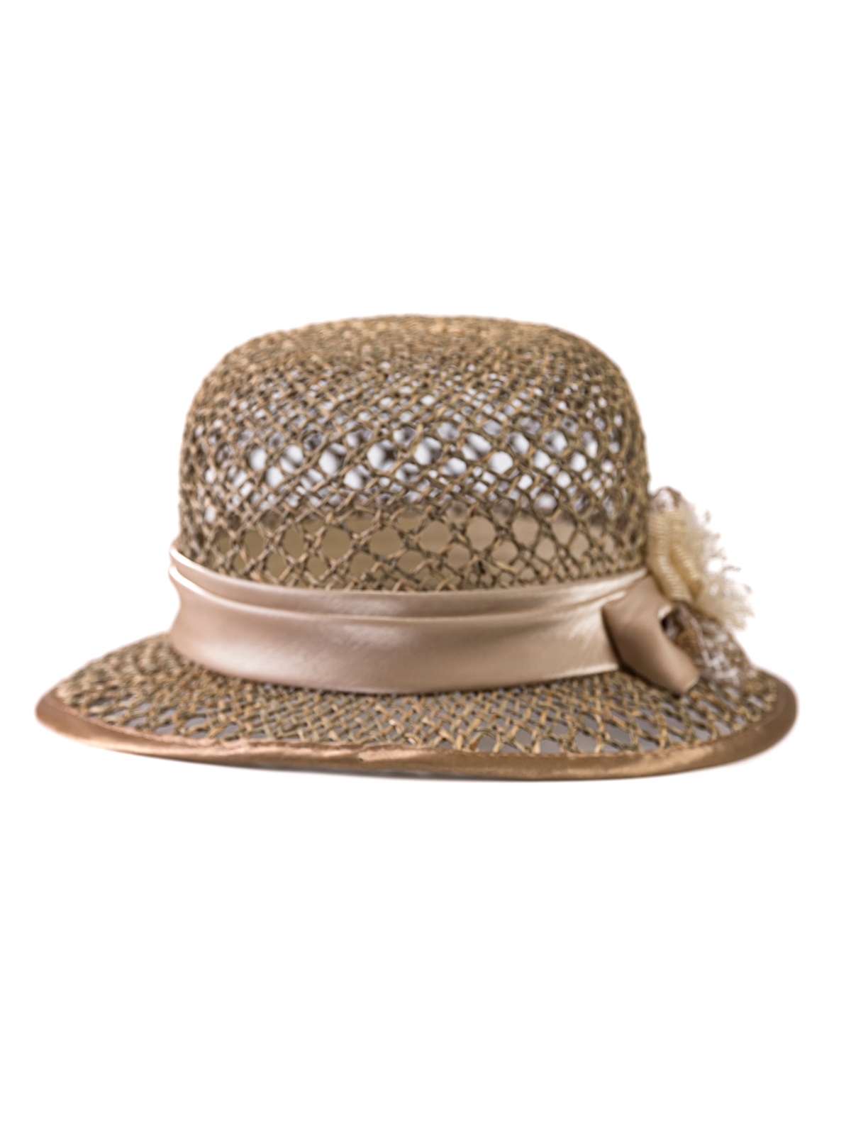 Соломенная шляпка  8 с ажуром по тулии и полю--2