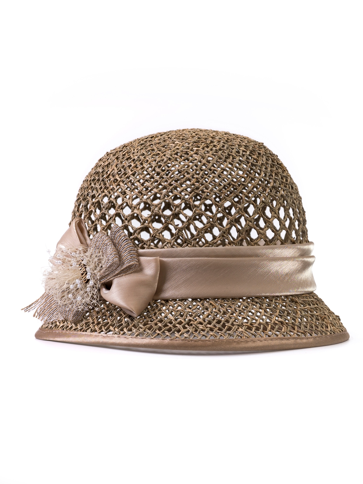 Соломенная шляпка 84 с ажуром по тулии--4