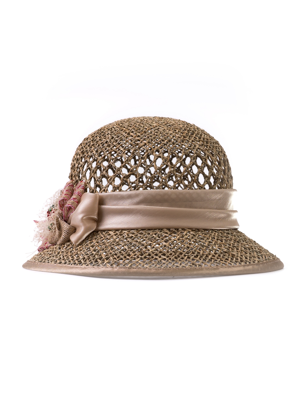 Соломенная шляпка 86 с ажуром по тулии--0