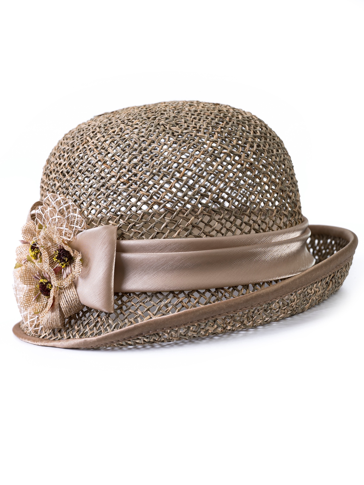 Соломенная шляпка №94 с плотным плетением--4
