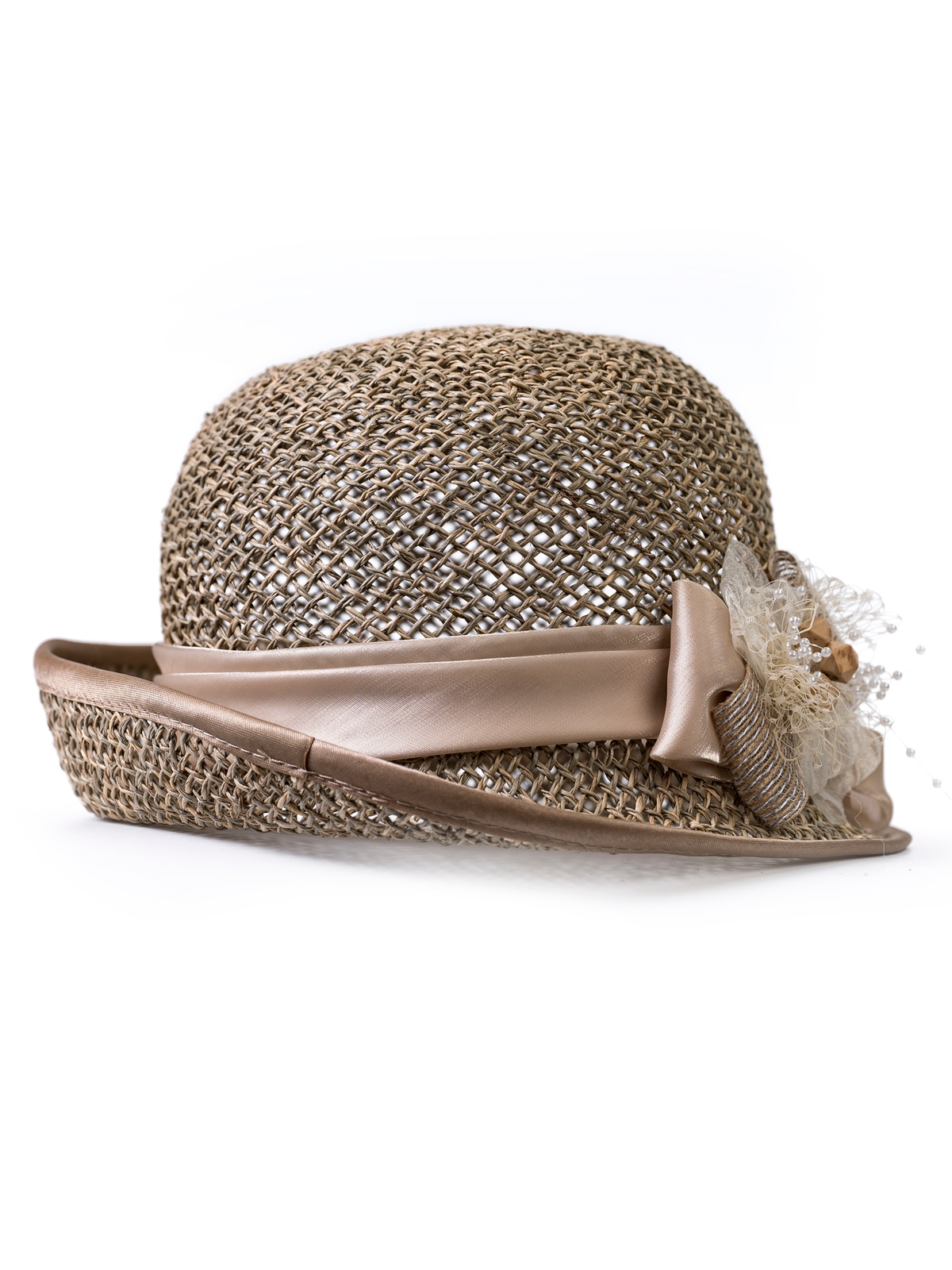 Соломенная шляпка №94 с плотным плетением--7