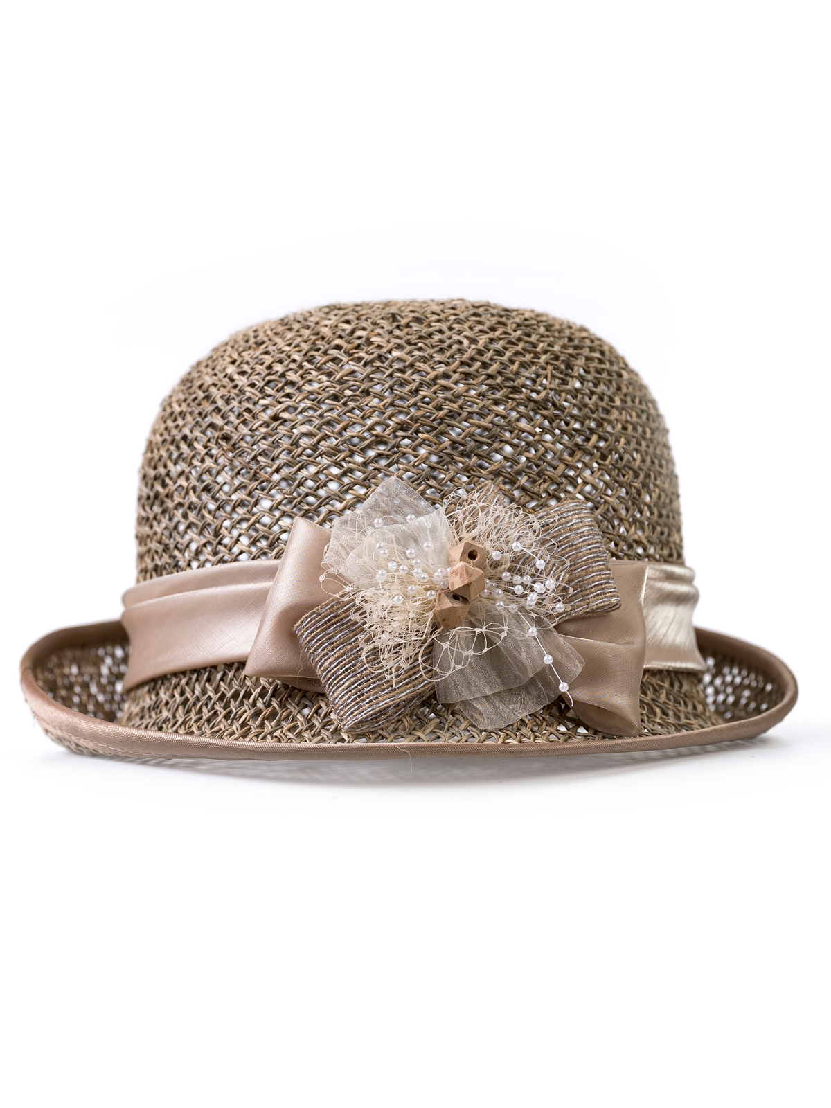 Соломенная шляпка №94 с плотным плетением--8