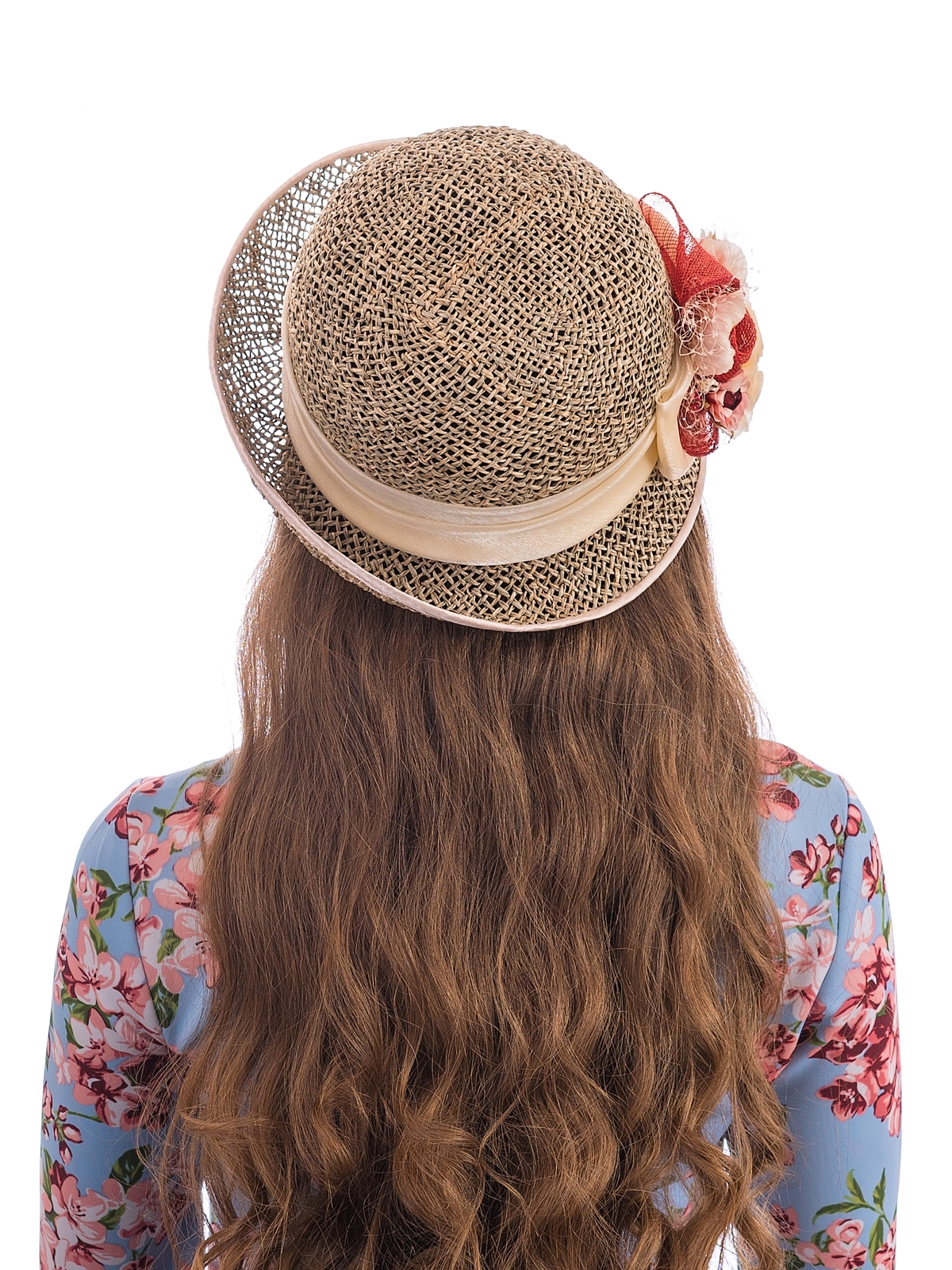 Соломенная шляпка №94 с плотным плетением--14