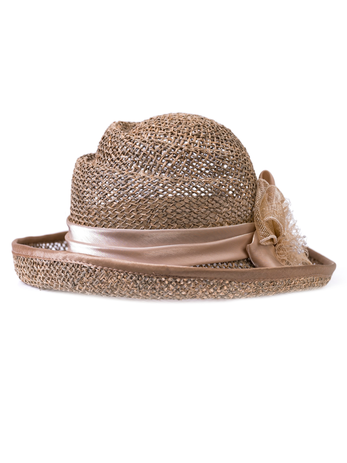Соломенная шляпка №95 с плотным плетением--6
