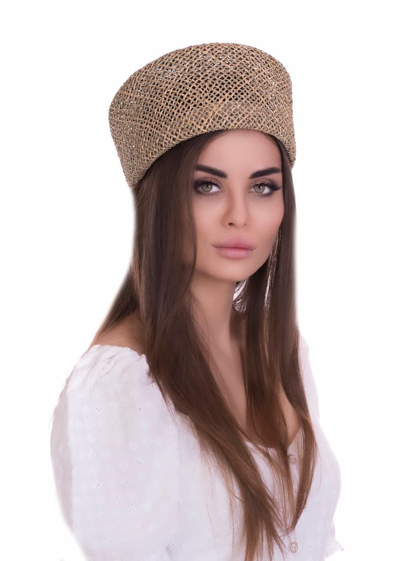 Соломенная шляпка ПилБокс  №200 --4