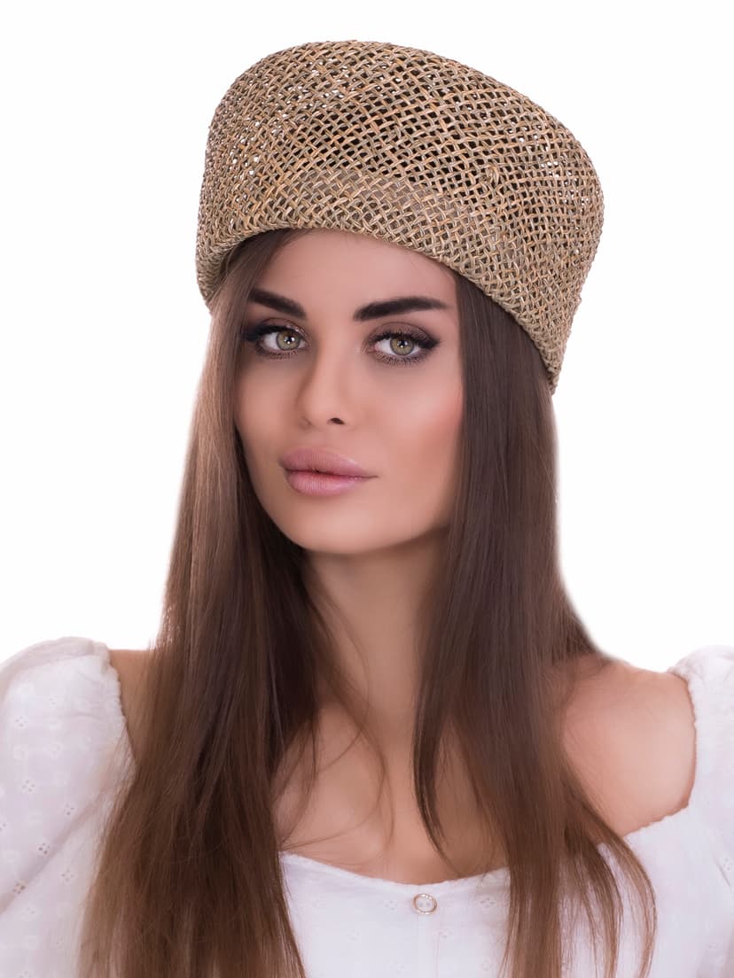 Соломенная шляпка ПилБокс  №200 --16