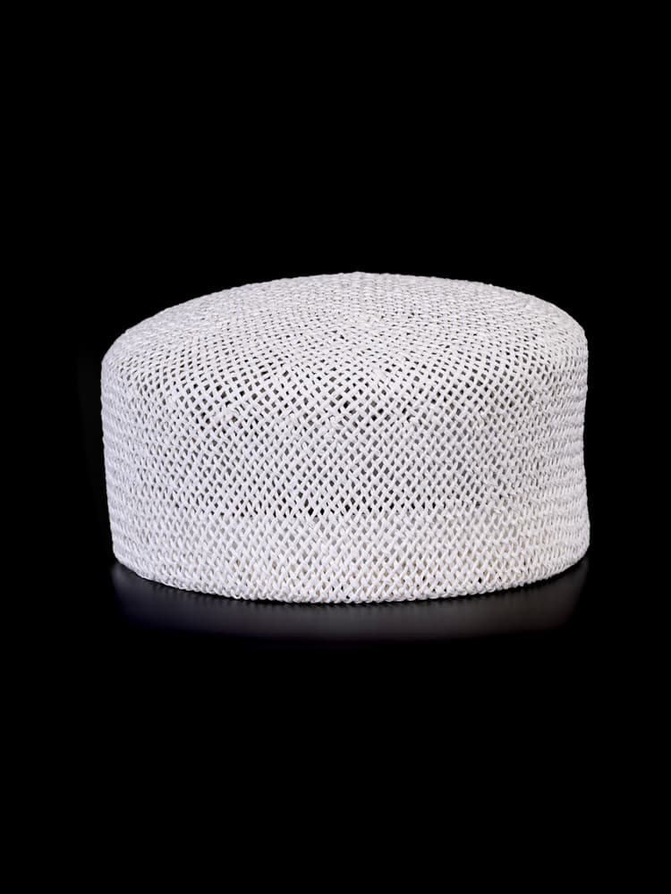 Соломенная шляпка ПилБокс №200  белая