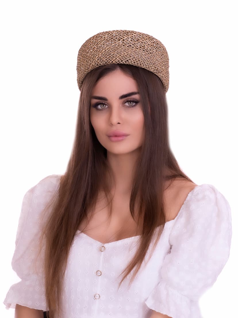Соломенная шляпка ПилБокс №203--0