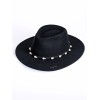 Федора+ - фетровая шерстяная шляпка №54 жемчуг с цепочкой и брошкой--4