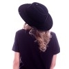 Федора+ - фетровая шерстяная шляпка №54 с цепочкой и брошкой штанга--10