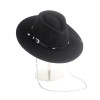 Федора+ - фетровая шерстяная шляпка №54 серебряная пряжка с цепочкой--2